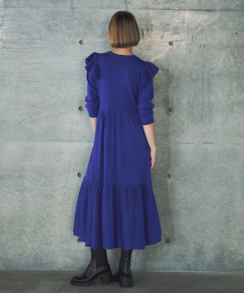 「ELFRANK」 ニットワンピース FREE ブルー レディース_画像7