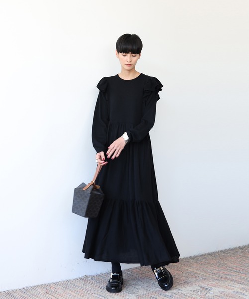 「ELFRANK」 ニットワンピース FREE ブルー レディース_画像9