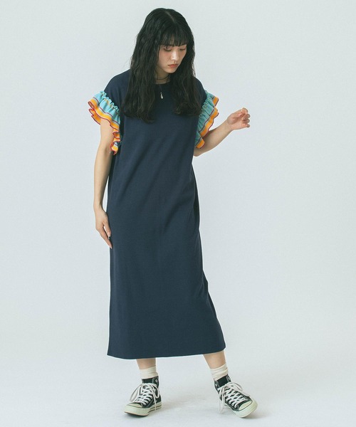 ROSE BUD（ローズバッド） ワンピース FRILL SLEEVE DRESS : ZOZOTOWN