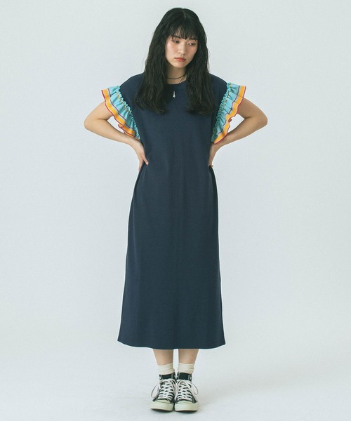 ROSE BUD（ローズバッド） ワンピース FRILL SLEEVE DRESS : ZOZOTOWN