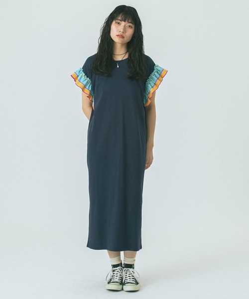 ROSE BUD（ローズバッド） ワンピース FRILL SLEEVE DRESS : ZOZOTOWN