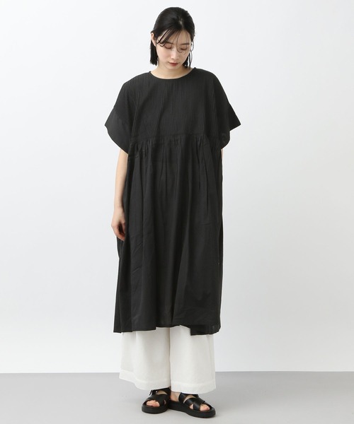 【新品】スタディオクリップ ピンタックギャザーワンピース studio CLIP ワンピース 「natural by clip」ピンタックギャザー