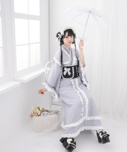 DearMyLove 浴衣 フリルリボンティアード浴衣 レディース