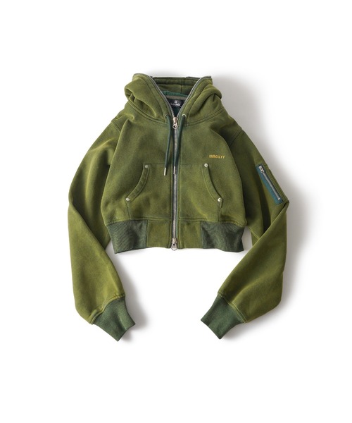 Subciety（サブサエティ） ベスト ジレ Full zip hoodie「WOMEN
