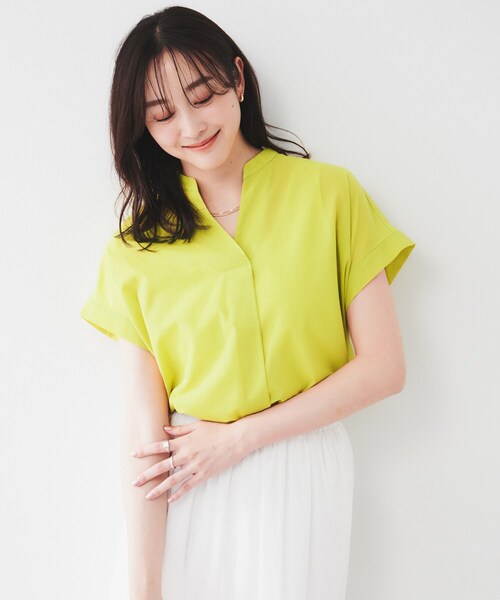 UNTITLED（アンタイトル） ブラウス シャツ 「洗える/スキッパー