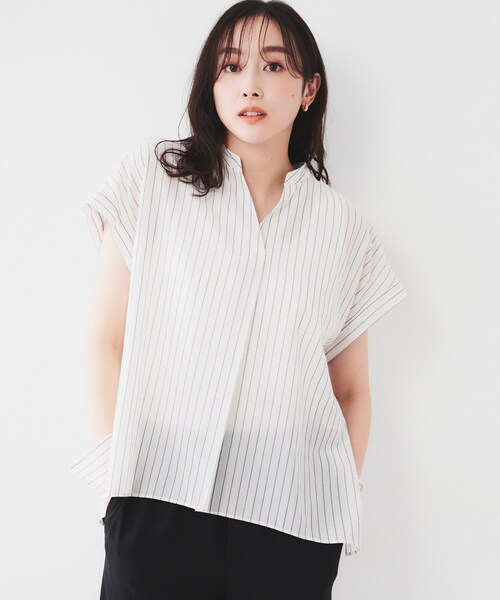 Shu 専用です。 UNTITLED ブラウス シャツ 「洗える/スキッパー」フレンチ