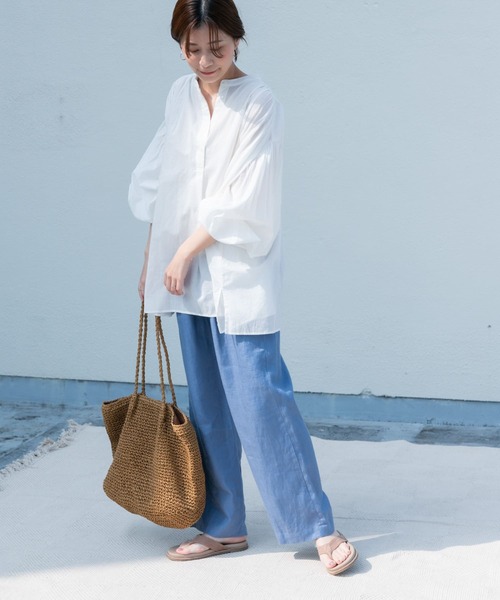 「URBAN RESEARCH DOORS」 長袖ブラウス MEDIUM ミント レディース URBAN RESEARCH DOORS 「URBAN DOORS」 長袖ブラウス MEDIUM