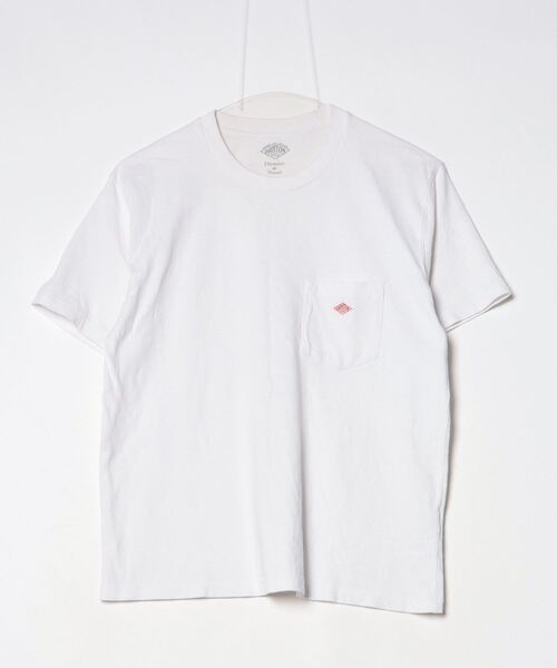 DANTON 半袖シャツ ホワイト サイズ36 五分袖 Danton 「DANTON」 刺繍半袖Tシャツ 36 ホワイト レディース