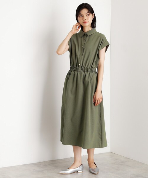THE SHOP TK ワンピース サッカーワンピース「洗濯機OK/UVカット