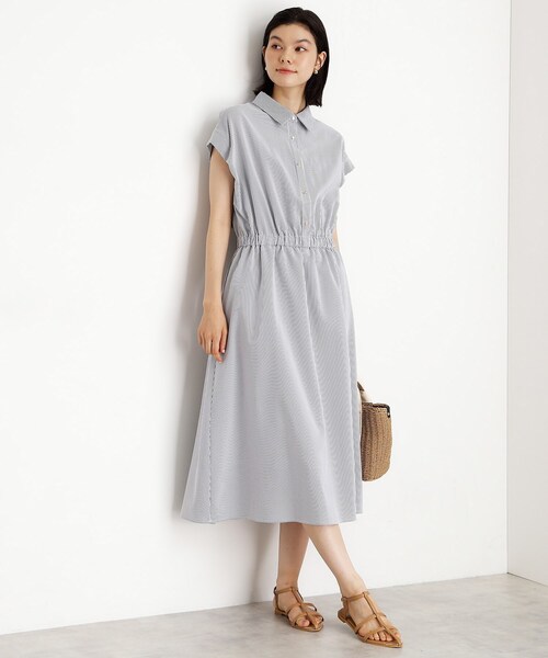 THE SHOP TK ワンピース サッカーワンピース「洗濯機OK/UVカット