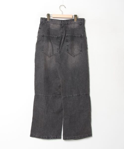 SINSS 「SINSS」 加工デニムパンツ LARGE ブラック メンズ