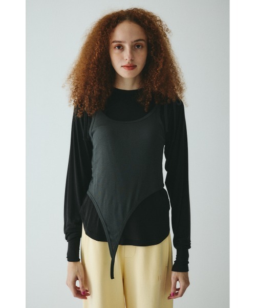 tシャツ Sheer layreard cut tops　　シアーレイヤードカットトップス レディース