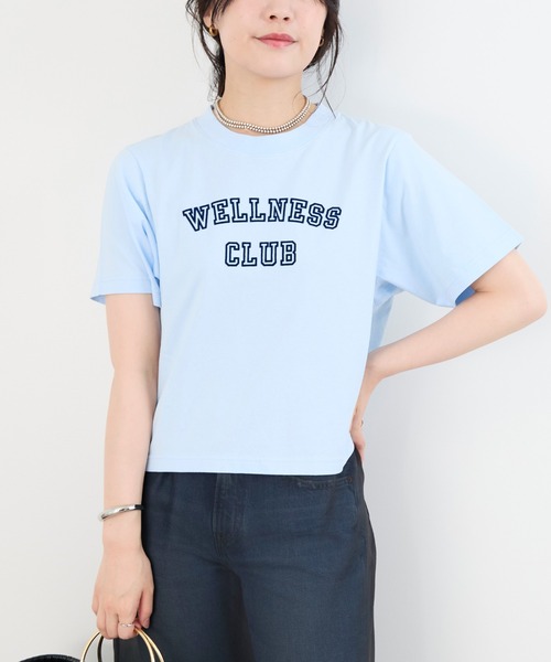 tシャツ 「SPORTY ＆ RICH」”WELLNESS CLUB”ロゴプリントT-shirt レディース