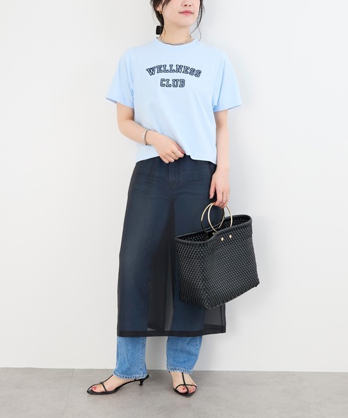 SPORTY&RICH tシャツ 「SPORTY ＆ RICH」”WELLNESS CLUB”ロゴプリントT