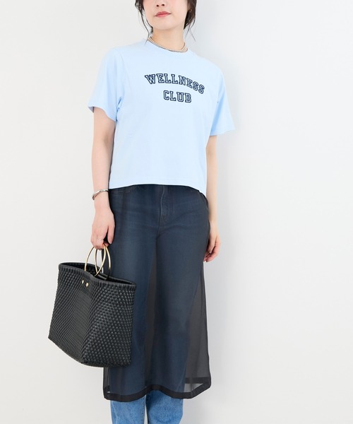 Sporty &amp; Rich Wellness Tシャツ Wellness Club T-Shirt - Navy/White – Sporty & Rich