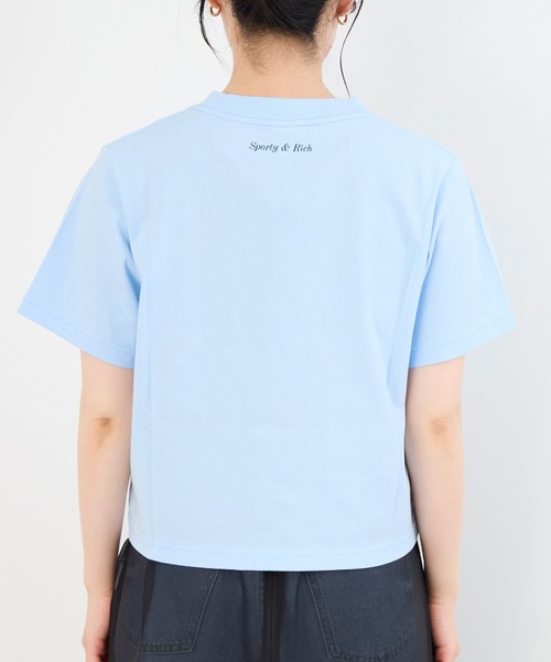 SPORTY&RICH tシャツ 半袖 「SPORTY ＆ RICH」”WELLNESS CLUB”ロゴ