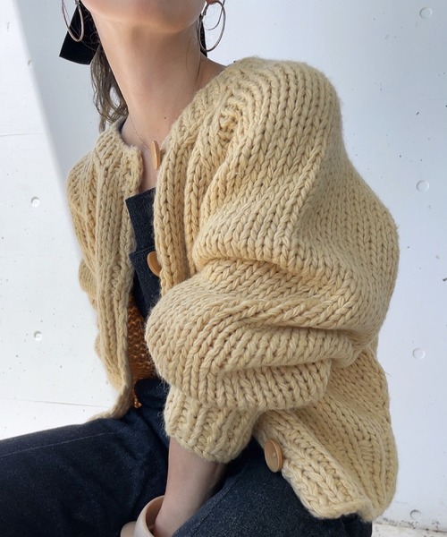 I-SOOK（アイスー） 「ISOOK」 ニットカーディガン FREE ペール