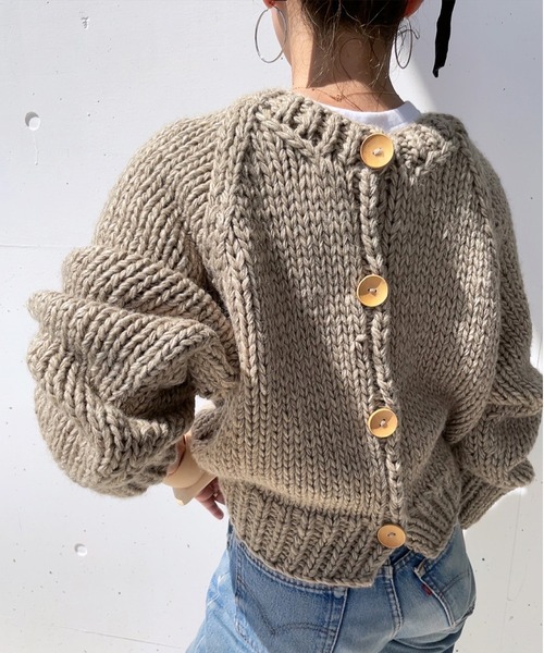 I-SOOK（アイスー） 「ISOOK」 ニットカーディガン FREE ペール