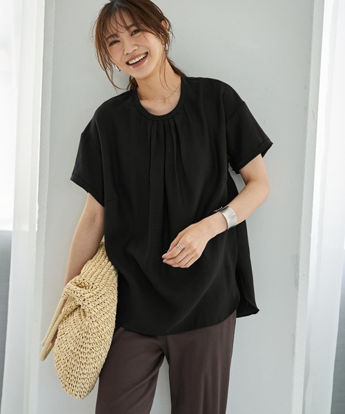 ブラウス シャツ 「LUXE」everyday半袖ブラウス レディース
