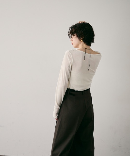 Trish（トリッシュ） tシャツ シアーフロッキードレープロンT