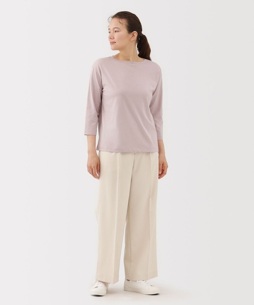 無印良品   婦人　引き揃え天竺編みボートネック半袖Ｔシャツ ＸＬ・他 婦人 引き揃え天竺編みボートネック半袖Tシャツ | 無印良品