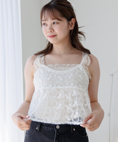 flower キャミソール ガーデンレースビスチェ : ZOZOTOWN Yahoo!店