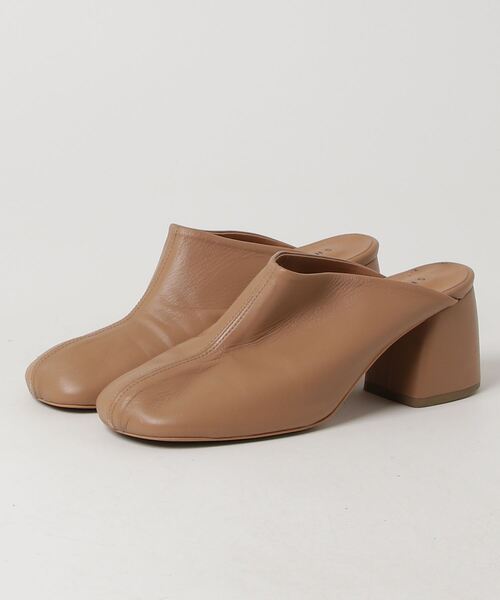 SHENERY ブラウン ポインテッドトゥ ミュール SHENERY ブラウン ポインテッドトゥ ミュール SHENERY 「SHENERY