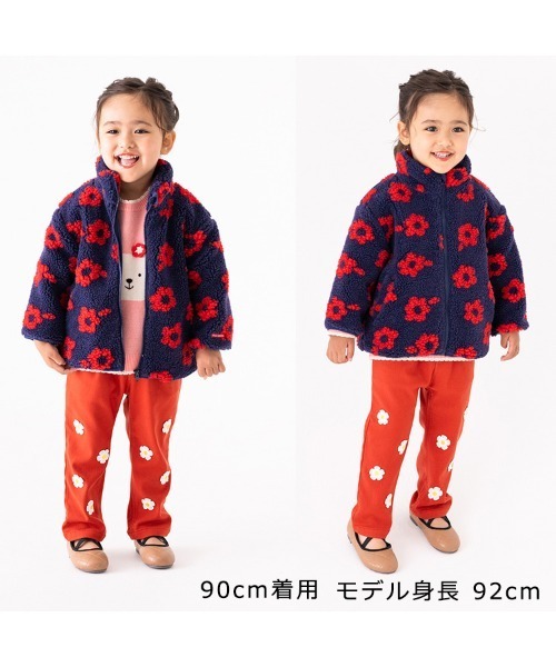moujonjon（ムージョンジョン） トレーナー 花柄ボアジャガード