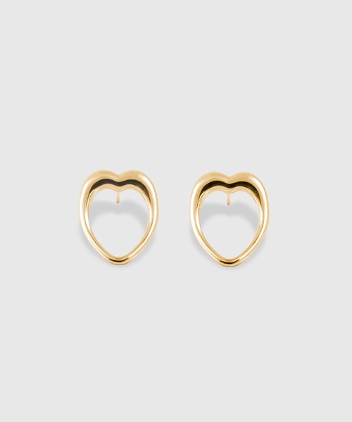 ピアス 「ISOLATION / アイソレーション」Silver925 Heart Curve Pierce /　ハートカーブピアス　シルバー925の画像