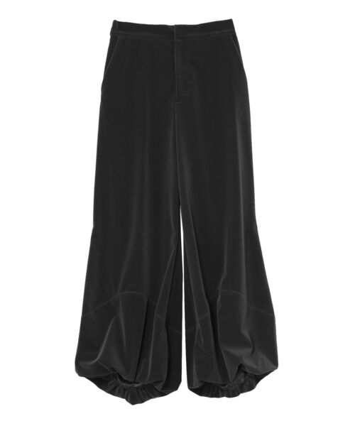 UN3D.（アンスリード） パンツ VELVET HEM GATHER PT / ベルベットヘム
