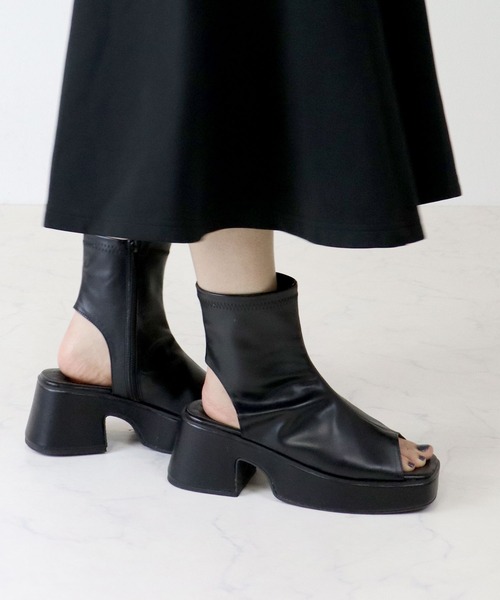 「LOVEHUNTER」 フラットサンダル M ブラック レディース_画像4