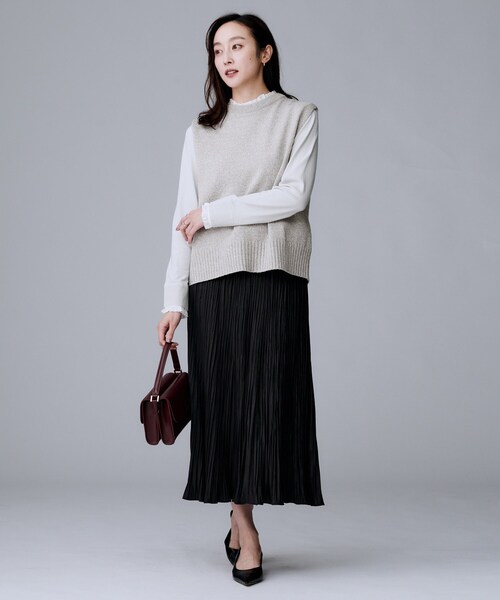 UNTITLED（アンタイトル） ベスト ジレ 「重ね着レイヤードに」杢調