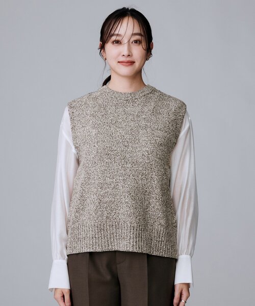 UNTITLED（アンタイトル） ベスト ジレ 「重ね着レイヤードに」杢調