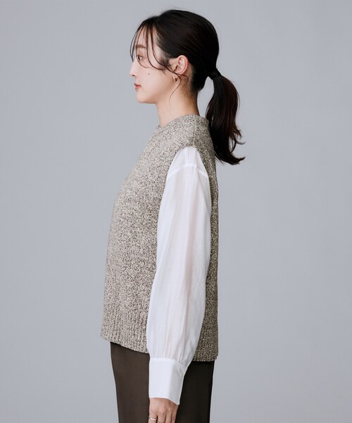 UNTITLED（アンタイトル） ベスト ジレ 「重ね着レイヤードに」杢調