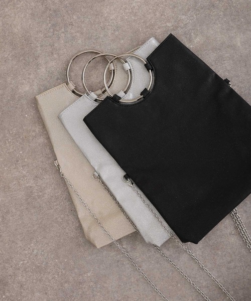 atlo（アトロ） ハンドバッグ ラメ ショルダーバッグ トートバッグ