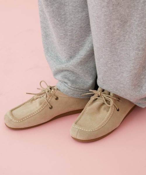 MIRROR STOKE デッキシューズ モカシン 「ZOZO限定/追加」SUEDE LACE