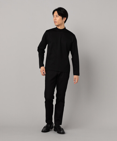 COMME CA MEN（コムサメン） tシャツ シルキーポンチ モックネック長袖