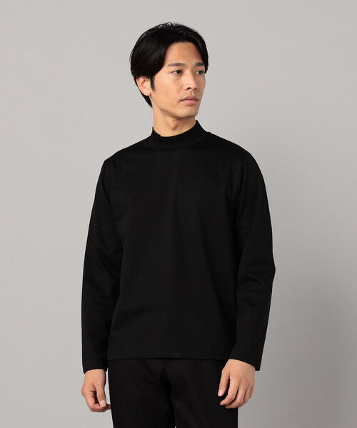COMME CA MEN（コムサメン） tシャツ シルキーポンチ モックネック長袖