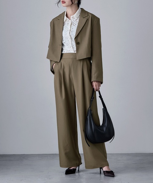 etoll.（エトル） セットアップ セットアップパンツスーツ ツイル