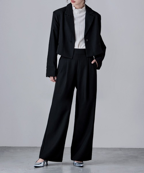 etoll. セットアップ セットアップパンツスーツ ツイルシングル