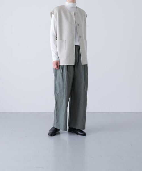 新品　かぐれ　今季　2025秋冬　ウールリバーベスト　オートミール カグレ かぐれ ウールリバーベスト （オートミール） - ファッション