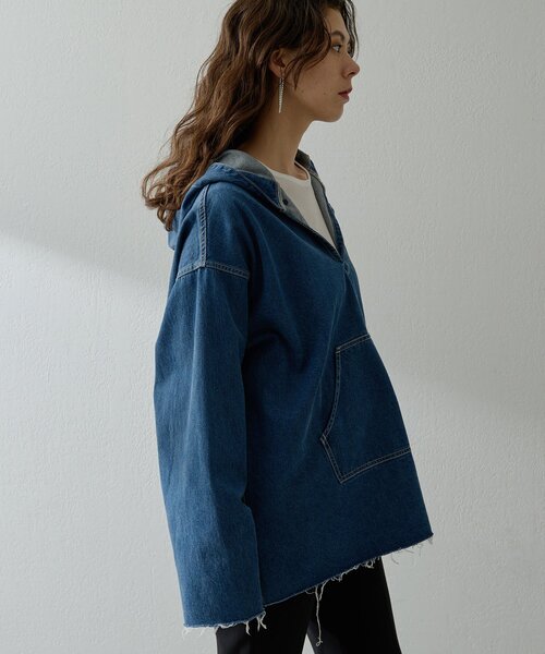 Whim Gazette（ウィム ガゼット） ブラウス シャツ デニムフーディー