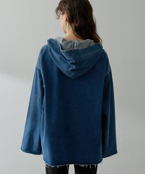 Whim Gazette デニムフーディー Whim Gazette（ウィム ガゼット） ブラウス シャツ デニムフーディー