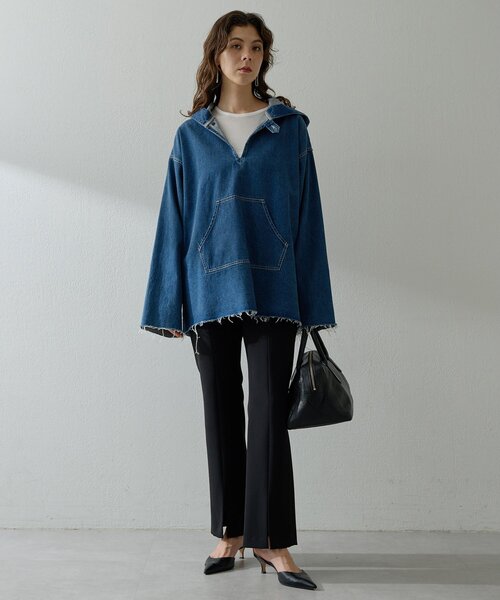 Whim Gazette（ウィム ガゼット） ブラウス シャツ デニムフーディー