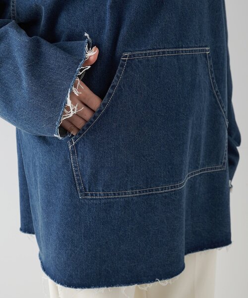 Whim Gazette（ウィム ガゼット） ブラウス シャツ デニムフーディー