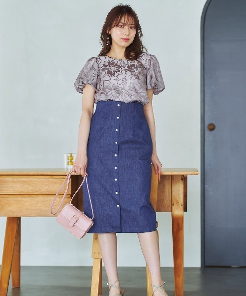 「WILLSELECTION」 半袖ブラウス MEDIUM ベージュ レディース_画像9