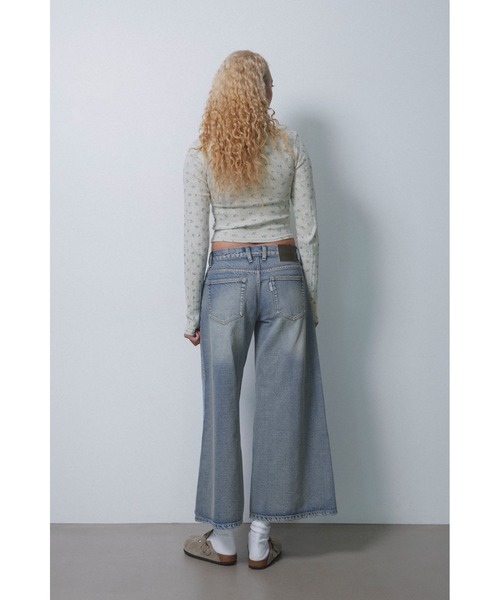 ALEXIA STAM（アリシアスタン） tシャツ Henley Neck Floral Long