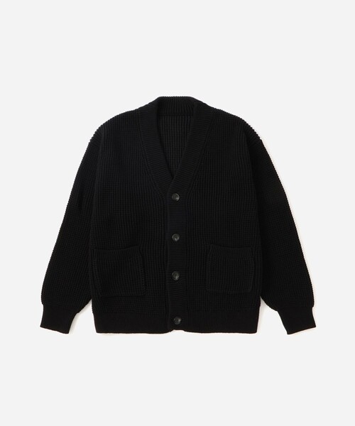 トップス Saturdays NYC Waffle Cardigan BLACK XL Saturdays NYC（サタデーズ ニューヨークシティ） カーディガン