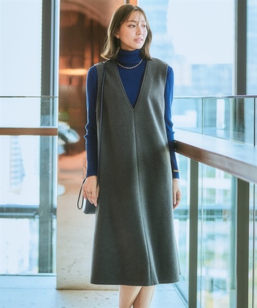 7days Life Styling パーティードレス ジャンパースカート ウール調