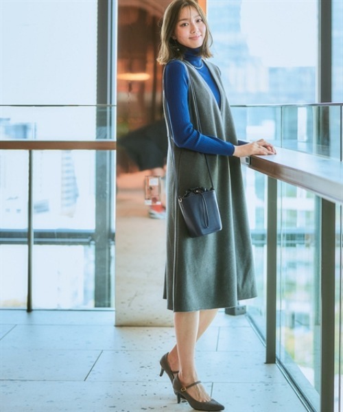 7days Life Styling パーティードレス ジャンパースカート ウール調